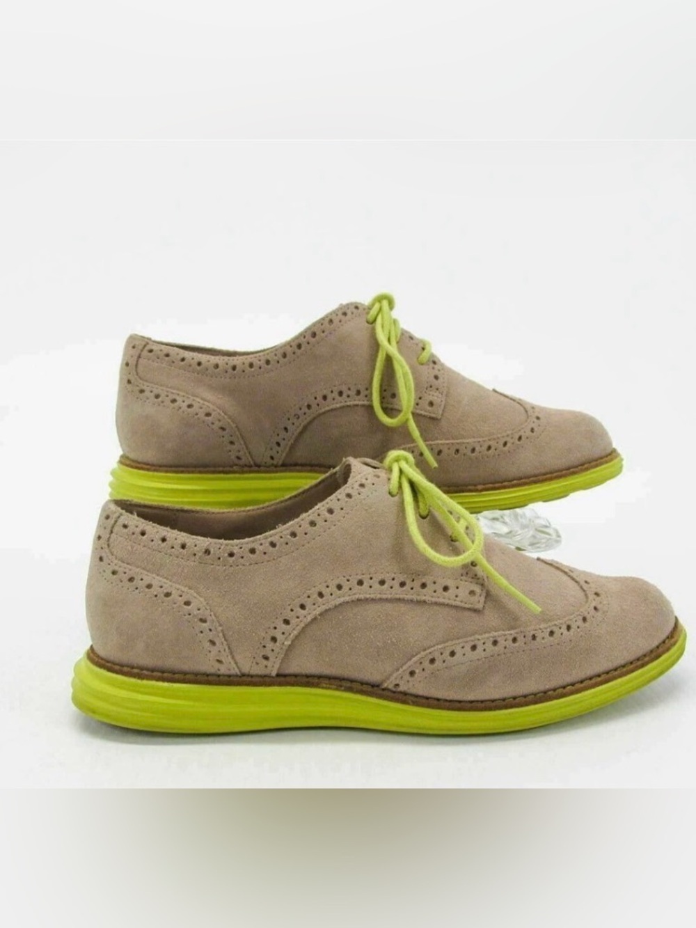 Cole Haan Women's Suede Lunargrand Wingtip Oxfords Sz 9.5 work office summer